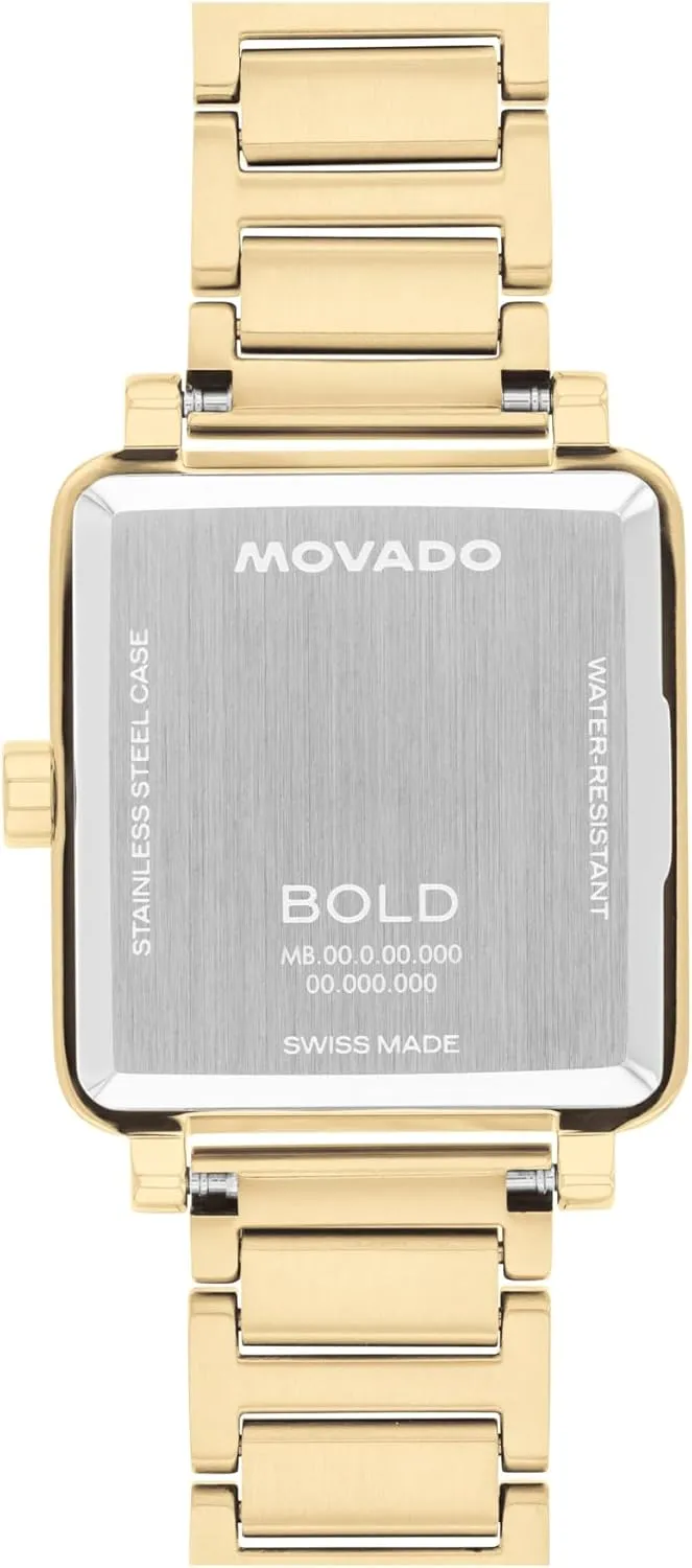 Movado Bold Evolution 2.0 Women's Luxury Tank Watch, Swiss Quartz Movement - Stainless Steel - Water-Resistant to 3ATM - Classic 28mm x 26mm Timepiece Gift for Her