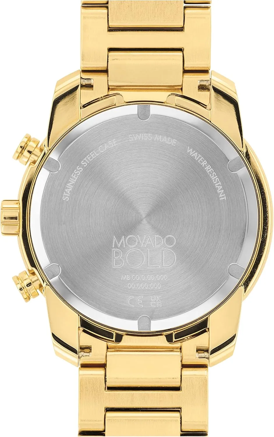 Movado Bold Verso Men's Sport Watch - Swiss Quartz Chronograph Movement, Stainless Steel Link Bracelet - 5 ATM Water Resistance - Luxury Fashion Timepiece for Him - 44mm