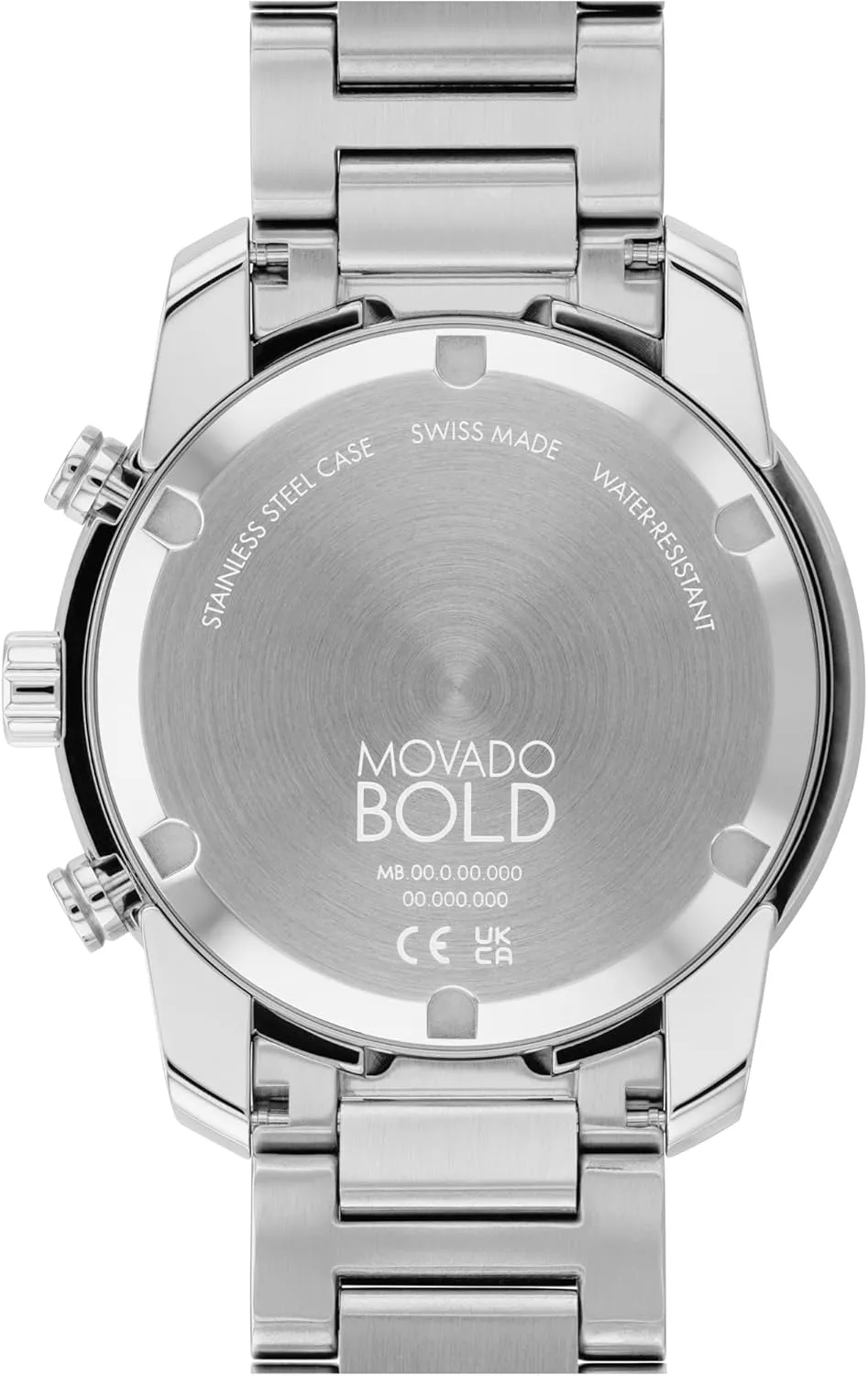 Movado Bold Verso Men's Sport Watch - Swiss Quartz Chronograph Movement, Stainless Steel Link Bracelet - 5 ATM Water Resistance - Luxury Fashion Timepiece for Him - 44mm