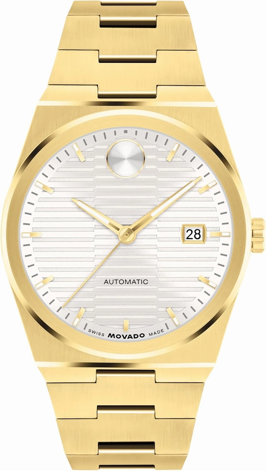 Movado Bold Quest Men's Luxury Automatic Watch - Swiss Self-Winding Movement, Stainless Steel Bracelet, Water Resistance 50 Meters (5ATM) - Classic Timepiece - Gift for Him - 39mm
