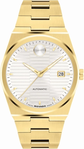 Movado Bold Quest Men's Luxury Automatic Watch - Swiss Self-Winding Movement, Stainless Steel Bracelet, Water Resistance 50 Meters (5ATM) - Classic Timepiece - Gift for Him - 39mm