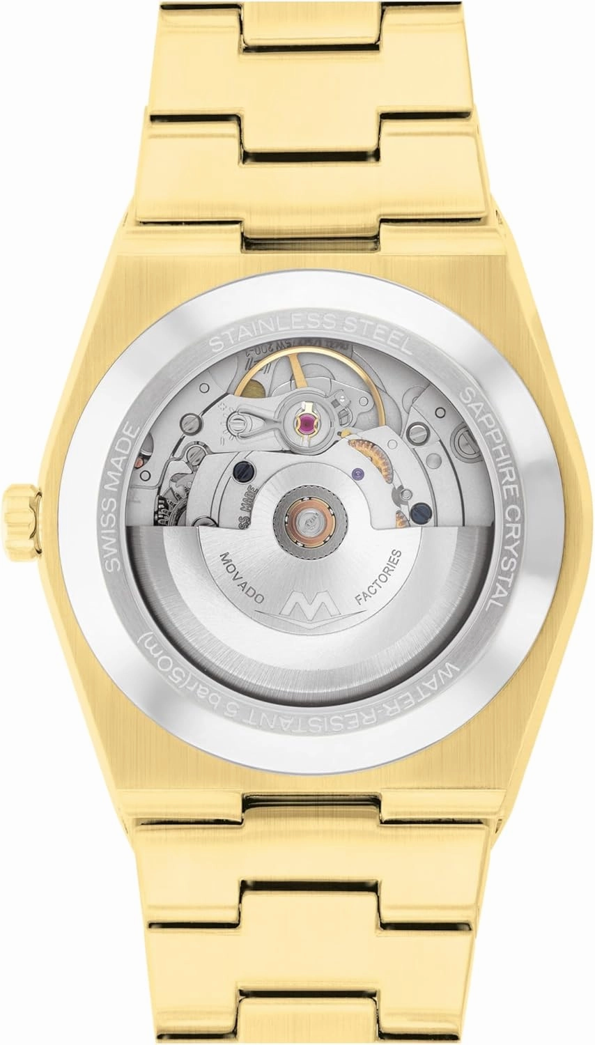 Movado Bold Quest Men's Luxury Automatic Watch - Swiss Self-Winding Movement, Stainless Steel Bracelet, Water Resistance 50 Meters (5ATM) - Classic Timepiece - Gift for Him - 39mm