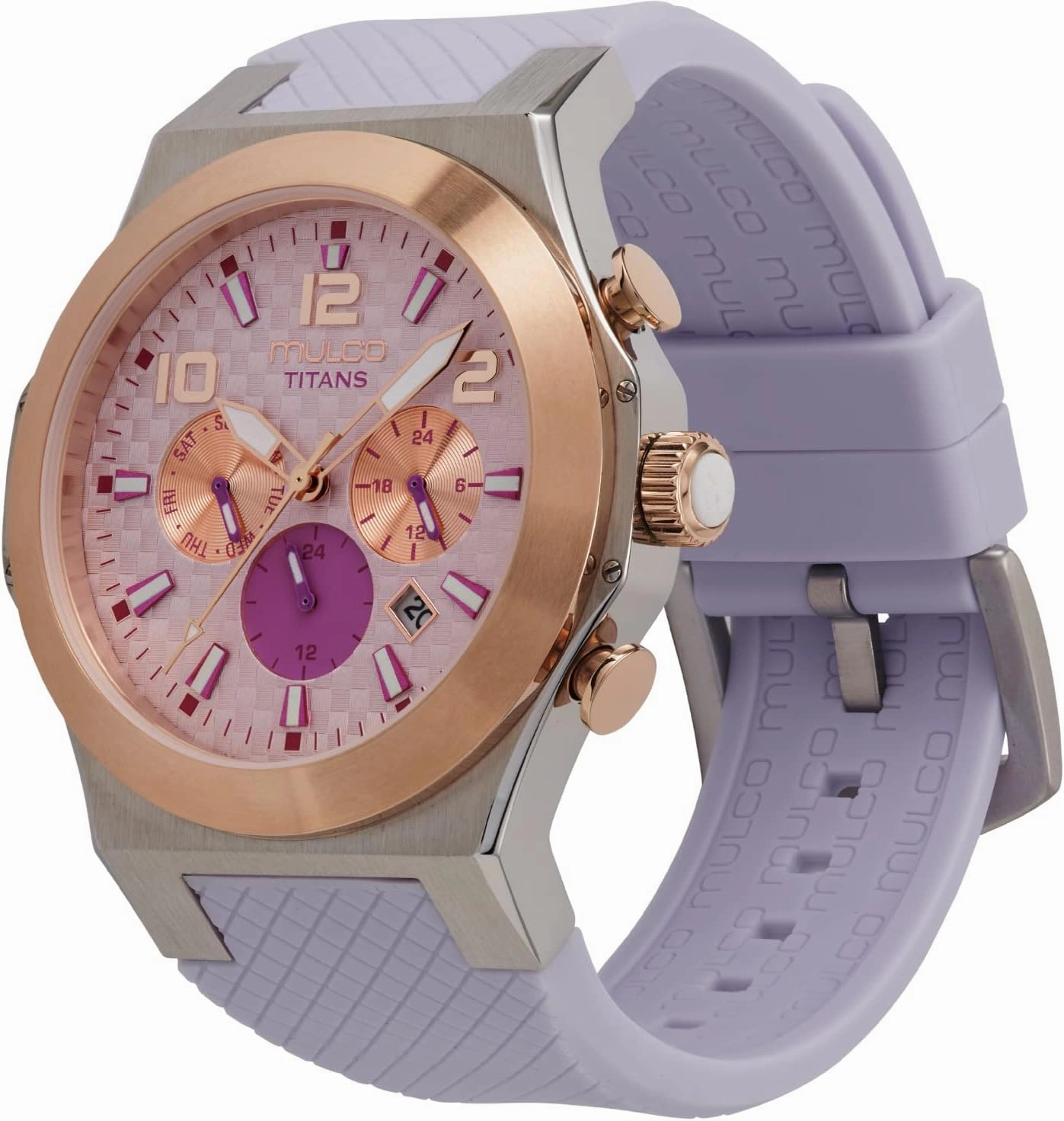 MULCO Titans Watches for Men & Women – Stainless Steel Quartz Watch with Minimalist Analog Display, Mother of Pearl & Crystal Accents, 100m Waterproof   Free Silicone Wristband (Color May Vary)