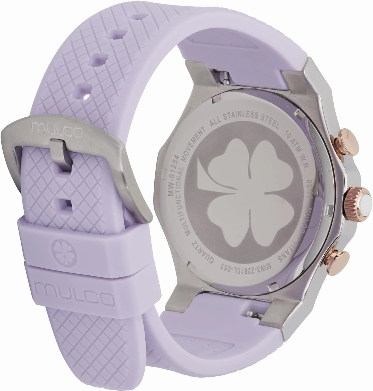MULCO Titans Watches for Men & Women – Stainless Steel Quartz Watch with Minimalist Analog Display, Mother of Pearl & Crystal Accents, 100m Waterproof   Free Silicone Wristband (Color May Vary)