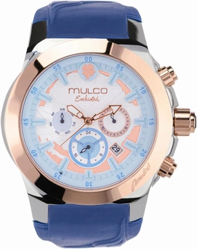 MULCO Watches for Women - Enchanted Maple - Silver Stainless Steel Case with Wrist Silicone Band, Large Face with Mother of Pearl and Rose Gold, Quartz Analog Movement, Waterproof - Inspired by Magic