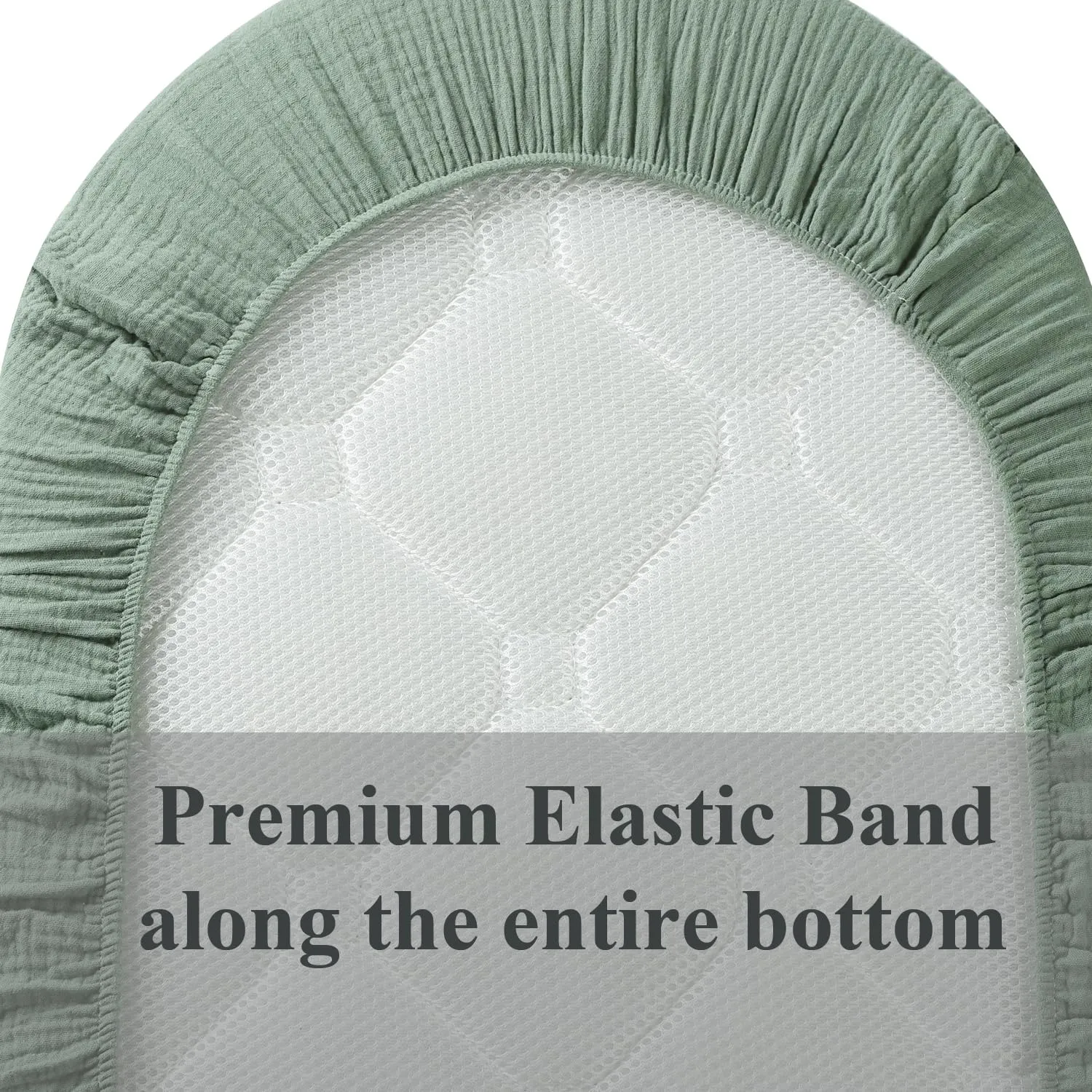 Muslin Bassinet Sheet Compatible with Halo Bassinest Swivel Flex Glide Premiere & Luxe Series Sleeper 2 Pack Cotton Stylish Boho Fitted Bassinet Sheets Super Soft for Baby Roman Green & Botanical Leaf