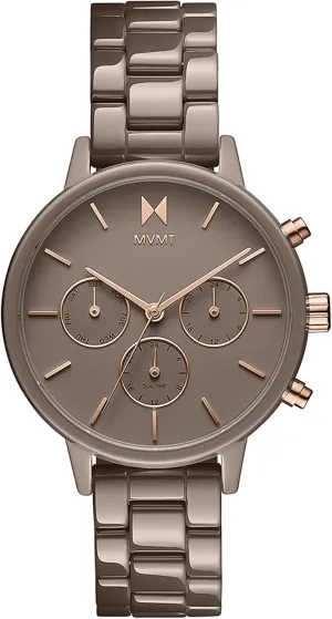 MVMT Nova - Dual Timezone Women’s Wristwatch - Minimalist Dress Watch for Women - 3 ATM/30 Meters Water-Resistant Timepiece - Stainless Steel Analog Women’s Watch with Interchangeable Bands - 38mm