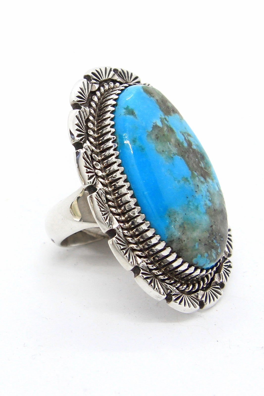 Navajo Oval Turquoise Ring (Size 7 ½)