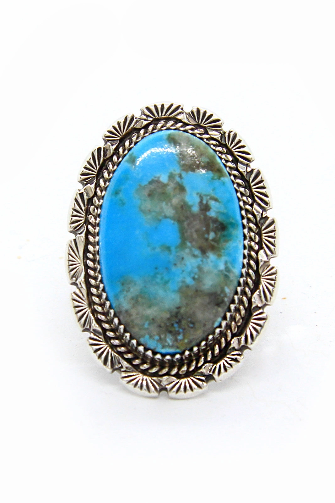 Navajo Oval Turquoise Ring (Size 7 ½)
