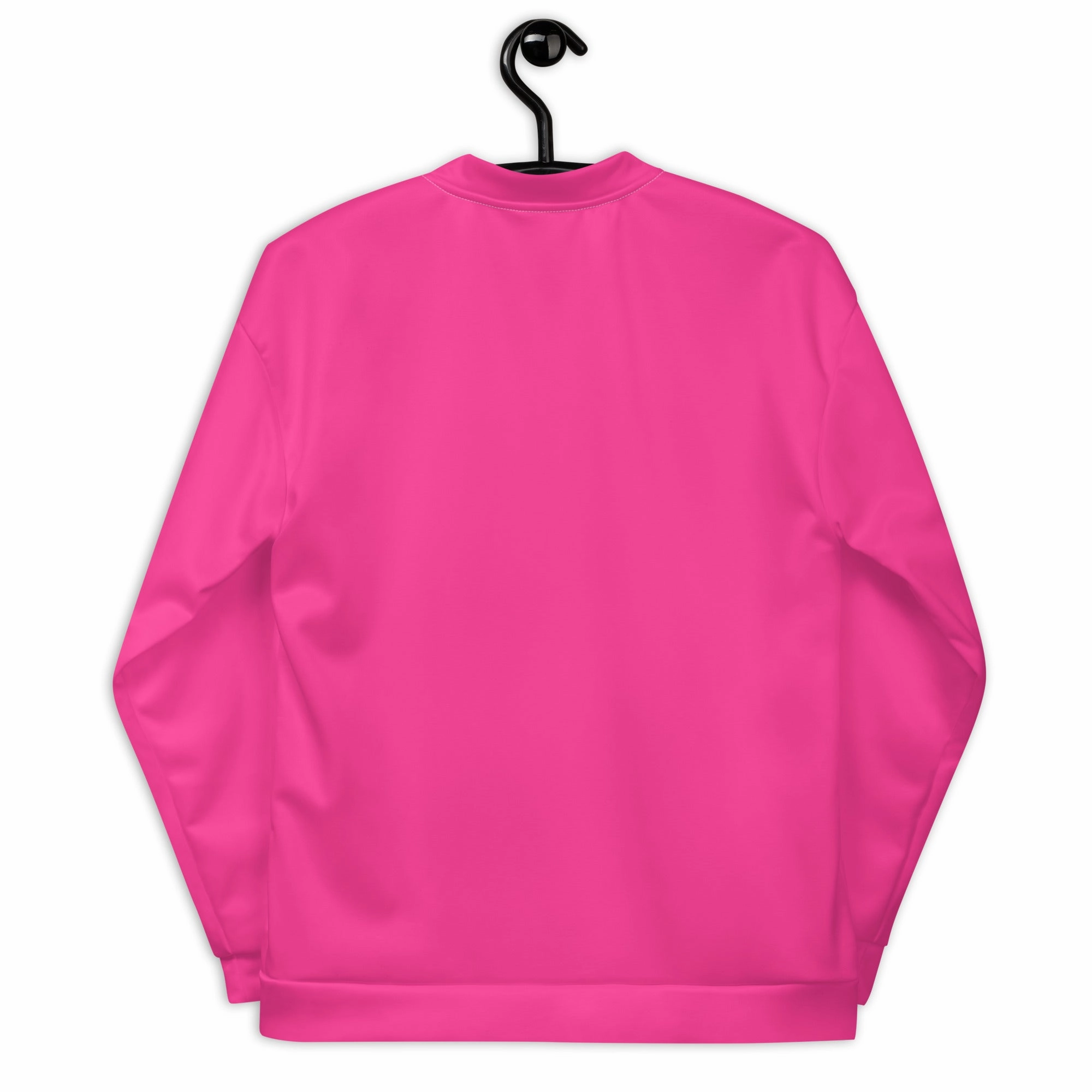 Neon Pink Fleece Lined Unisex Bomber Jacket