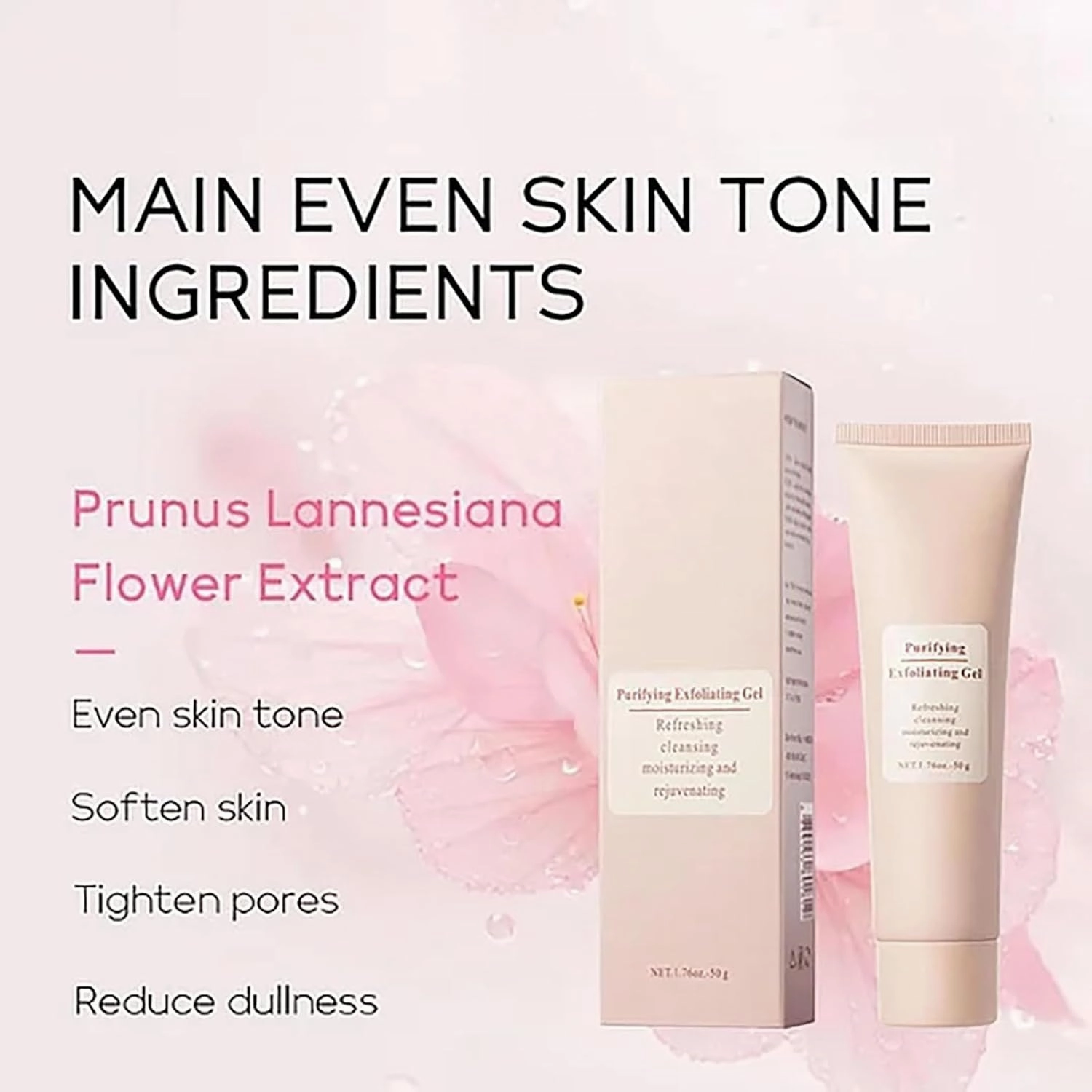 Neslemy Purifying Exfoliating Gel, Purifying Enzymes Exfoliating Gel, Gentle Body Scrubber Moisturizing Gels, Deep Cleansing Face and Body Exfoliatings Scrub Gels for All Skin (2Pcs, s)