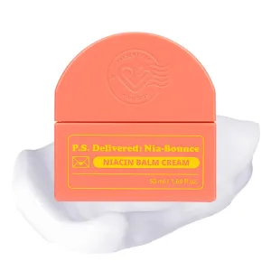 NIA-BOUNCE Face Balm Cream – K-Beauty Korean Skin Care for Elasticity, Glow & Anti-Aging – Vegan Friendly – For Dry & Sensitive Skin, 50ml, 1.69 fl.oz.