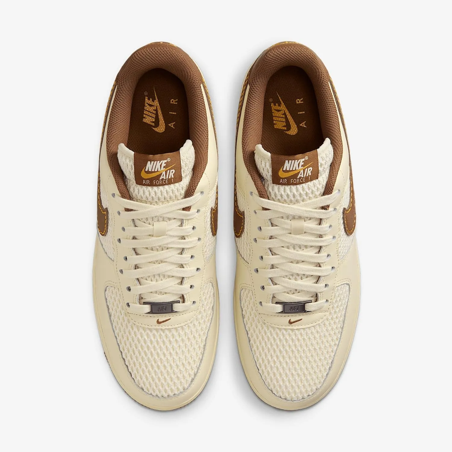 Nike Air Force 1 '07 LV8 Men's Shoes (IB7719-113, Coconut Milk/Canyon Gold/Light British Tan)