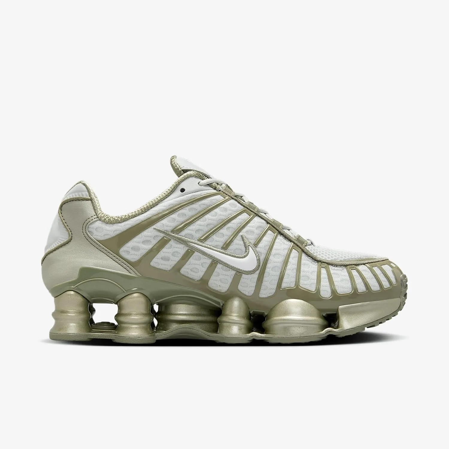 Nike Shox TL Women's Shoes (AR3566-006, Light Silver/Light Army/White)