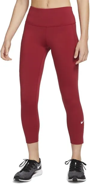 Nike Women's Epic Luxe Crop Running Leggings (US, Alpha, Medium, Regular, Regular, 1, Red)