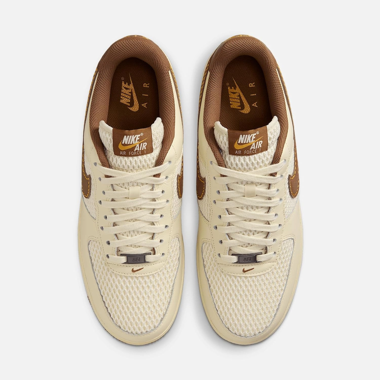 Nike Air Force 1 '07 LV8 Men's Shoes (IB7719-113, Coconut Milk/Canyon Gold/Light British Tan)