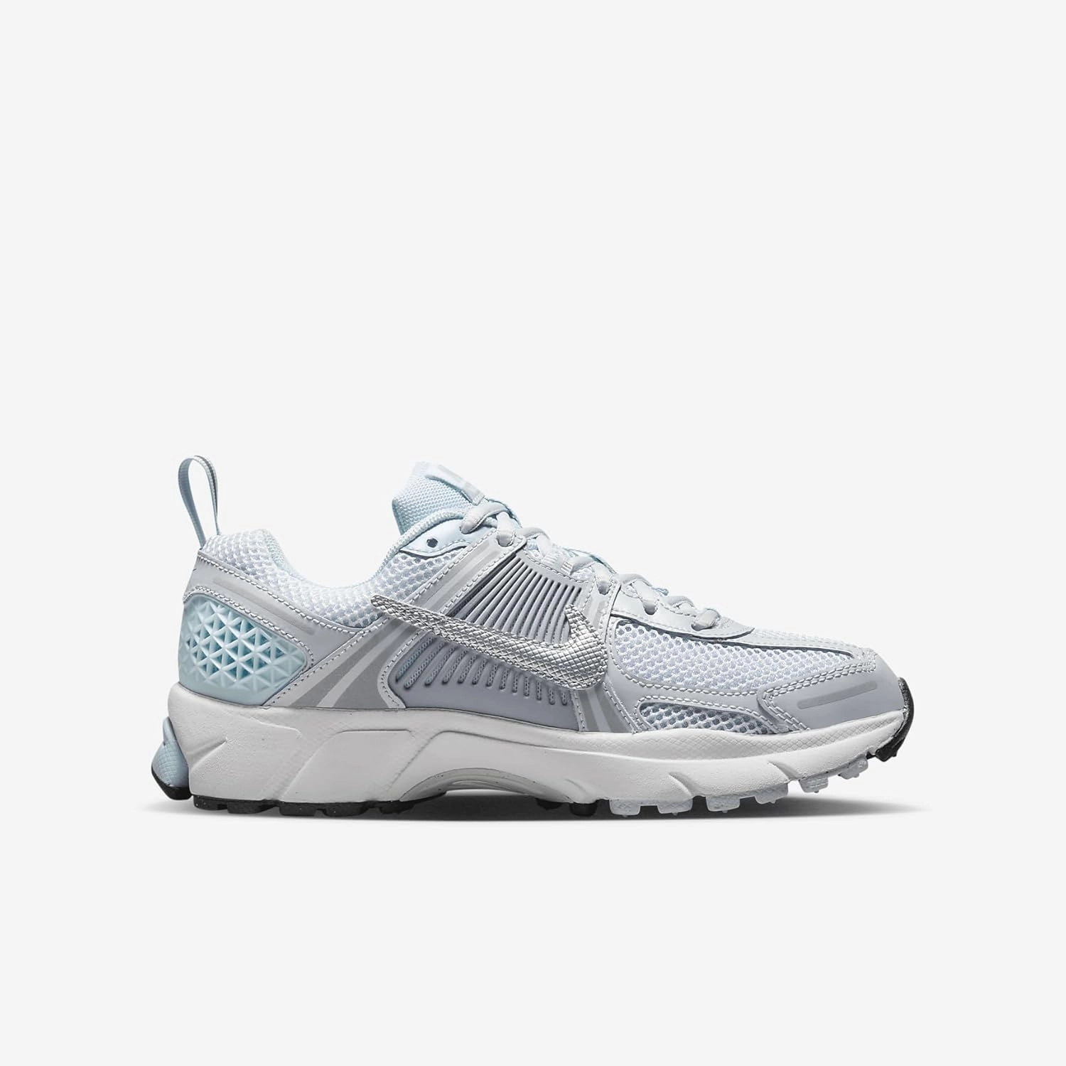 Nike Vomero 5 Big Kids' Shoes (HQ3255-043, Pure Platinum/Glacier Blue/Wolf Grey/Metallic Silver)