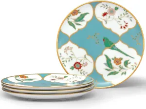 Noritake Lodi's Morning Salad/Dessert Plates, 8 1/4", Set of 4 in Blue/White
