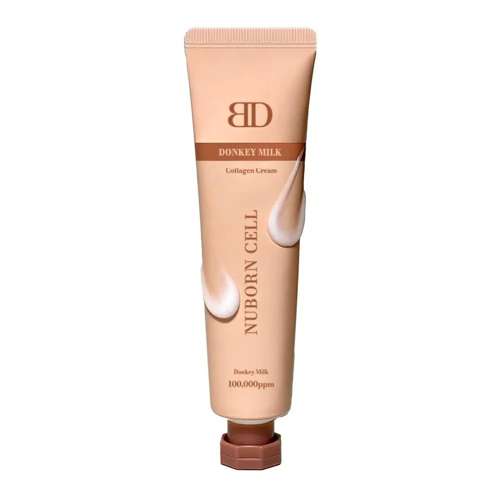NUBORN CELL Donkey Milk Collagen Cream | Instant glow with 10% Donkey Milk | Type 1 Collagen for Visibly Smooth and Dewy Skin | All Skin Types 65ml