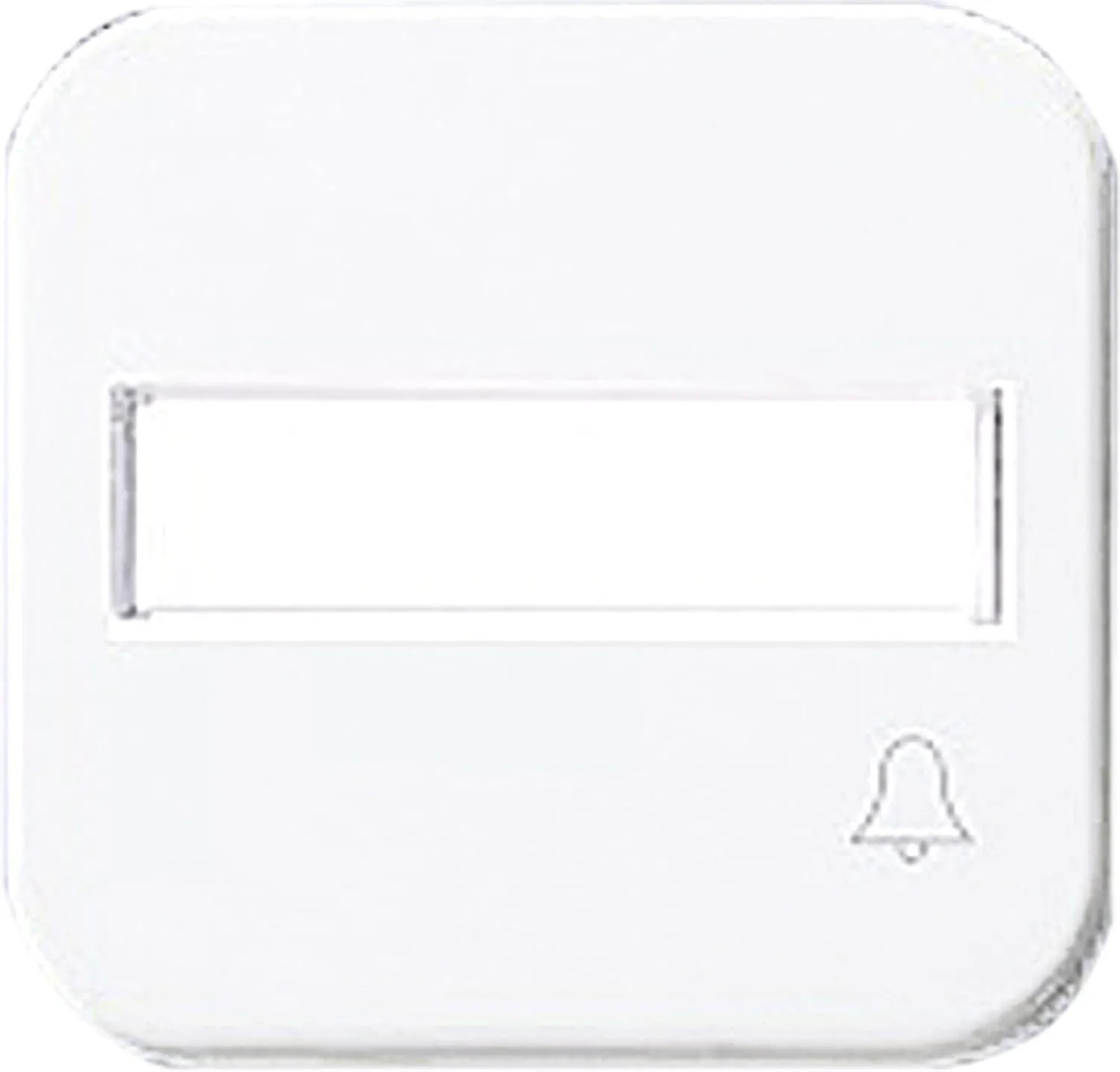 OPUS® 1 Rocker with Labelling Field and Bell Symbol, Colour Alpine White