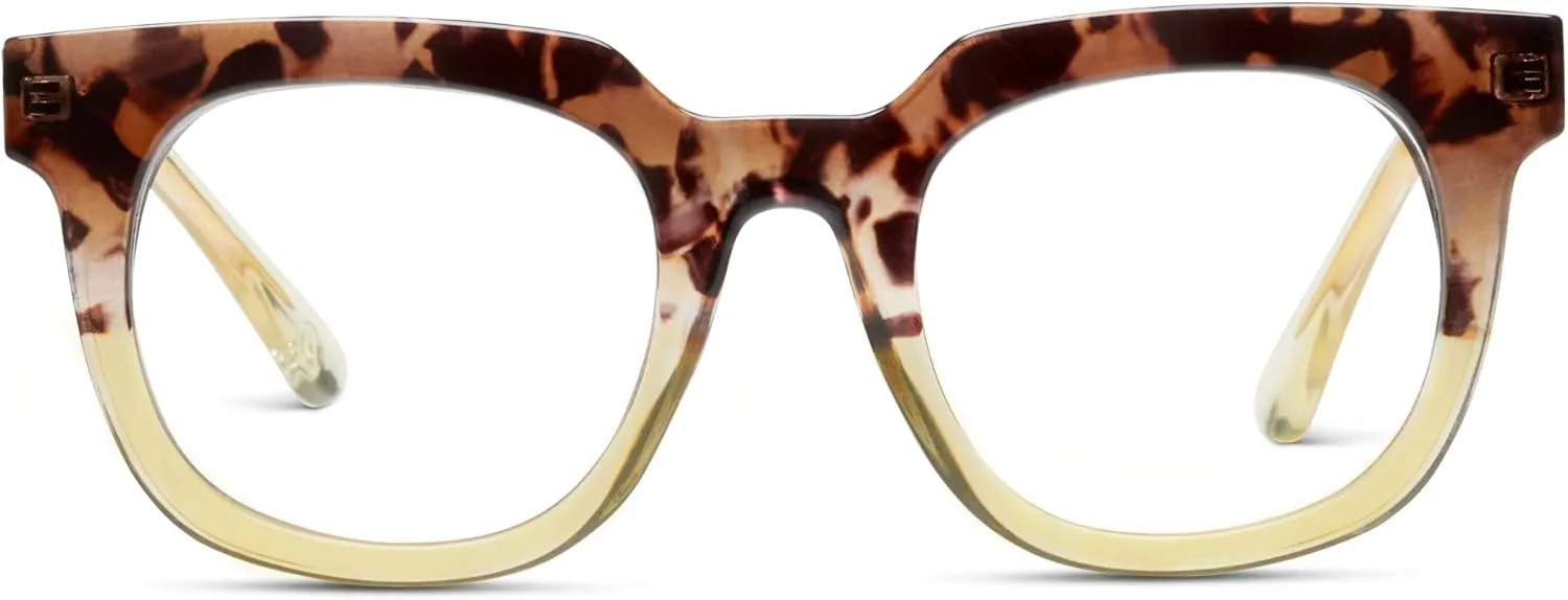 Peepers by PeeperSpecs Women's Showbiz Square Blue Light Blocking Reading Glasses