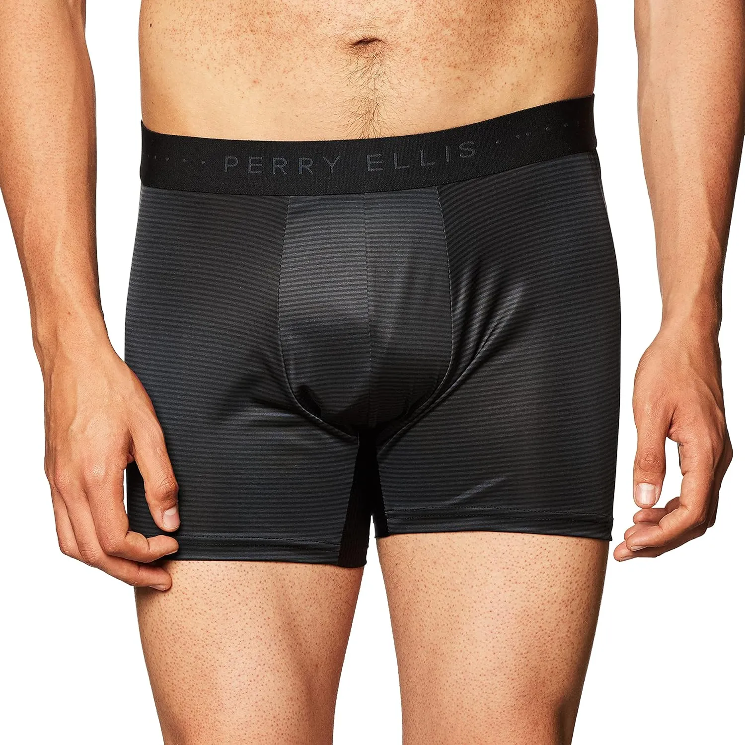 Perry Ellis Men's Stripe Designed Boxer Brief Relaxed Fit