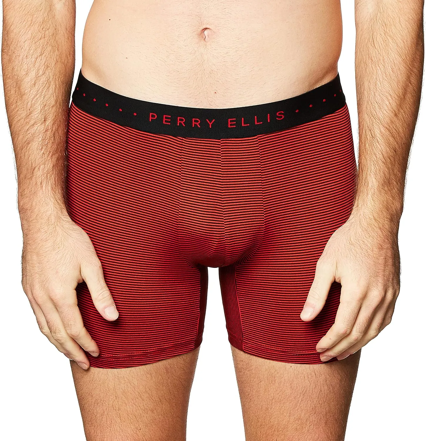 Perry Ellis Men's Stripe Designed Boxer Brief Relaxed Fit