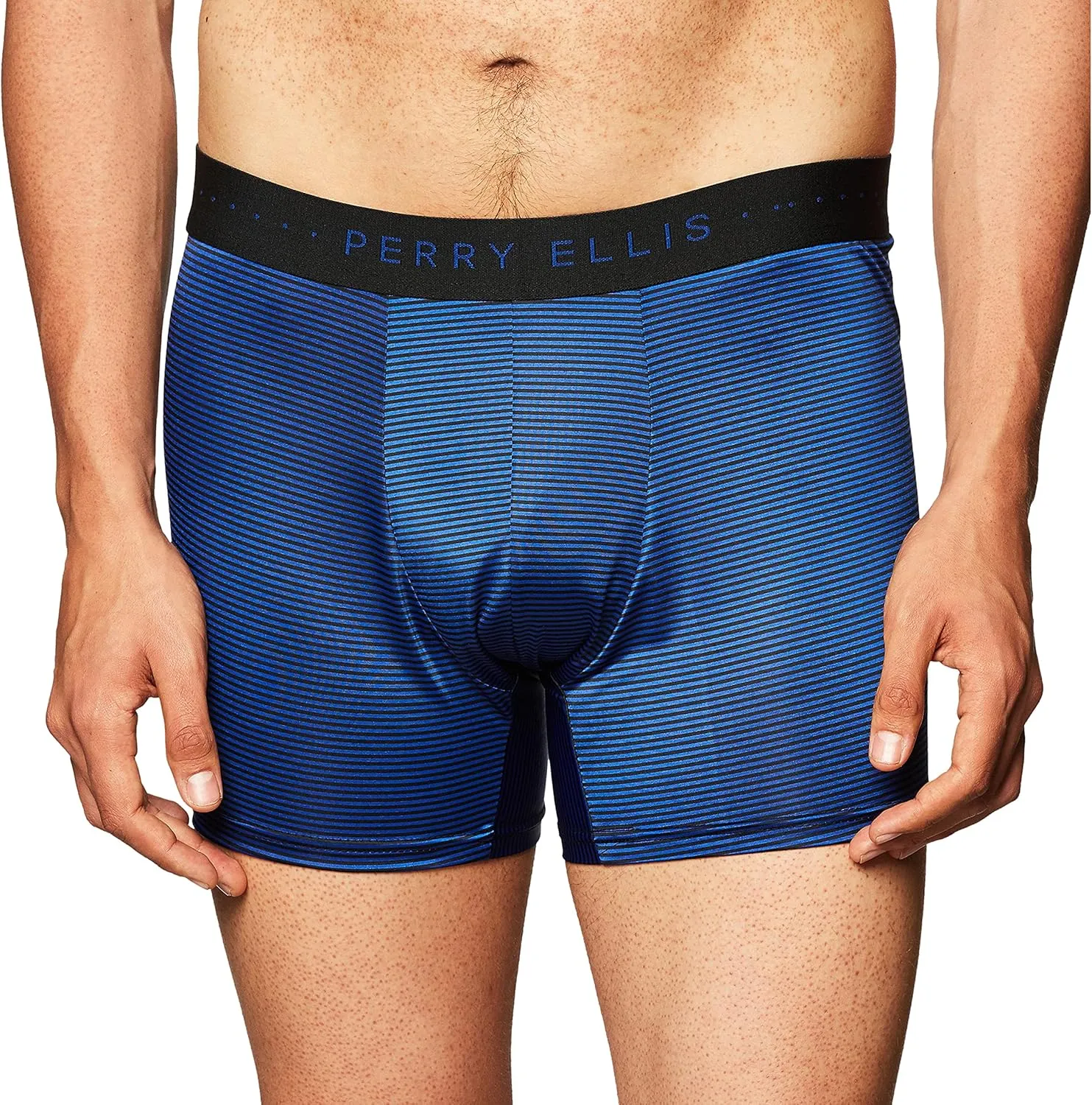 Perry Ellis Men's Stripe Designed Boxer Brief Relaxed Fit