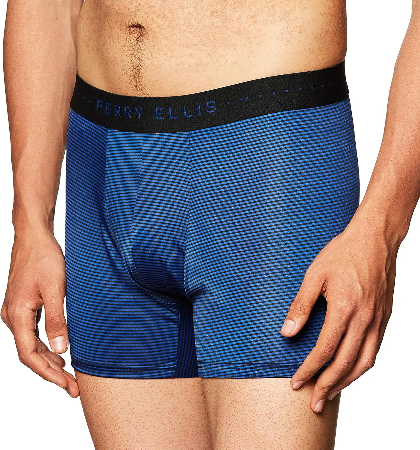 Perry Ellis Men's Stripe Designed Boxer Brief Relaxed Fit