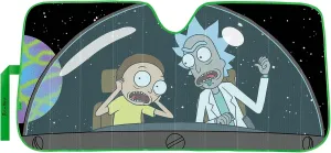 Plasticolor 003955W01 Warner Bros. Rick and Morty Accordion Sunshade, Silver