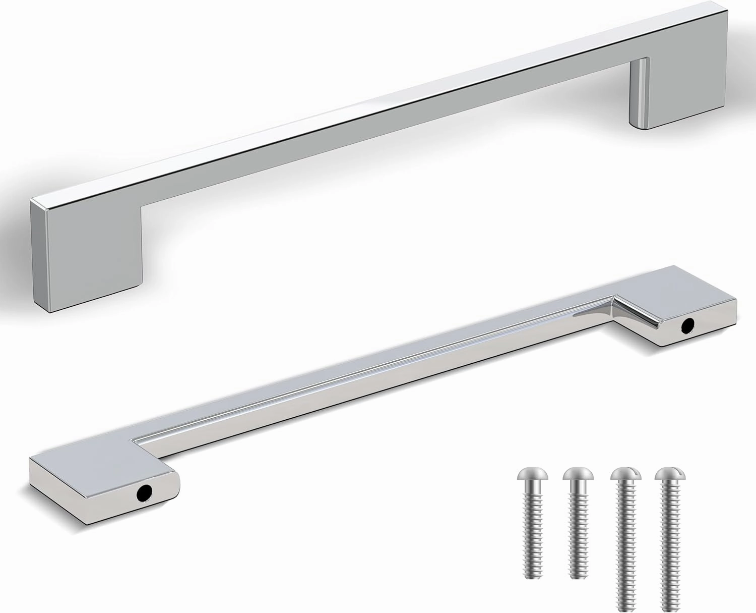Polished Chrome Cabinet Pulls - 5 Pack - Drawer Pulls, Chrome Cabinet Handles, Kitchen Cabinet Pulls, Chrome Knobs for Cabinet Drawers and Dresser Drawer Hardware SH3229-CHR-5