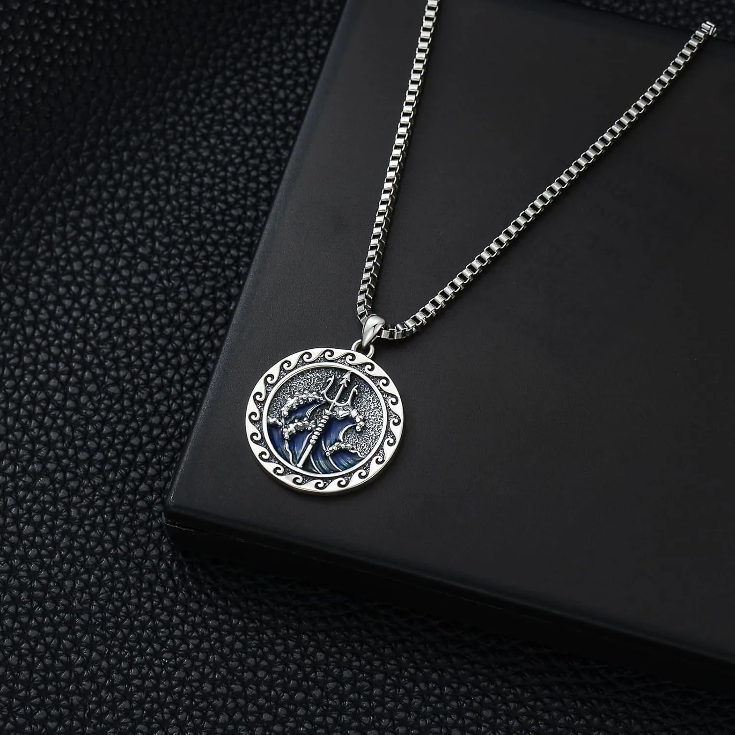 Poseidon/Athena/Apollo Necklace 925 Sterling Silver Pendant Necklace for Men Greek Greece Amulet Jewelry Gifts