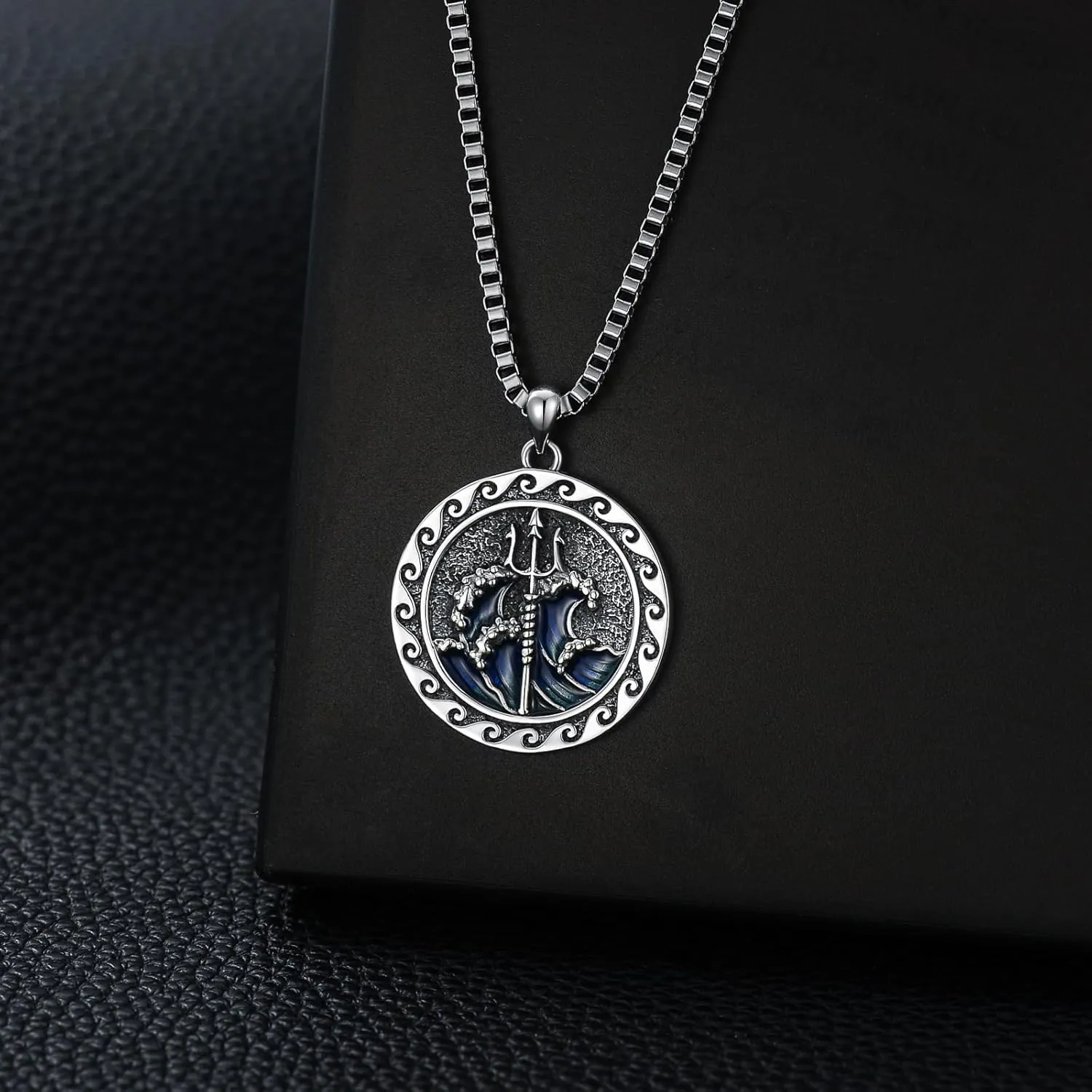 Poseidon/Athena/Apollo Necklace 925 Sterling Silver Pendant Necklace for Men Greek Greece Amulet Jewelry Gifts