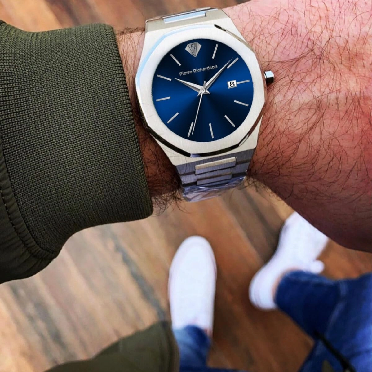 PR5428 Men’s Luxury Watch – Japanese Quartz Movement, Stainless Steel, 41mm, 5ATM Water Resistant, Scratch-Resistant Sapphire Crystal Glass – Classic Dress Watch for Men