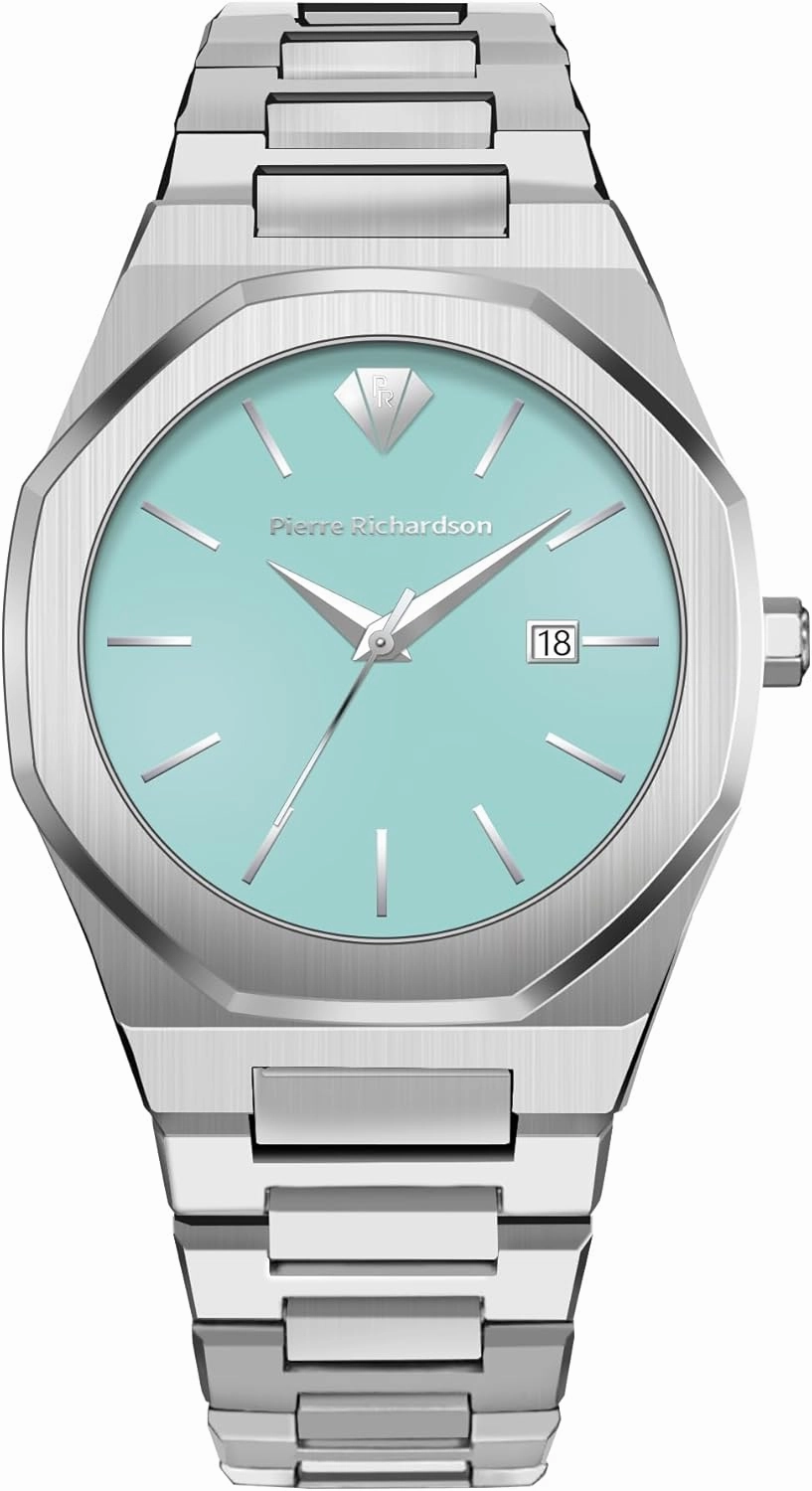 PR5428 Men’s Luxury Watch – Japanese Quartz Movement, Stainless Steel, 41mm, 5ATM Water Resistant, Scratch-Resistant Sapphire Crystal Glass – Classic Dress Watch for Men