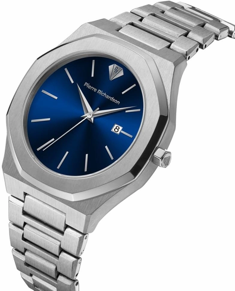 PR5428 Men’s Luxury Watch – Japanese Quartz Movement, Stainless Steel, 41mm, 5ATM Water Resistant, Scratch-Resistant Sapphire Crystal Glass – Classic Dress Watch for Men