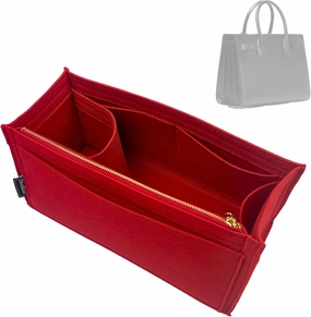 Premium Purse Organizer compatible with Sac De Jour Nano Insert - Handmade Bag Organizer Perfect Fit for Baby/S/M/L with Gold Zipper (Geyser Blue, For Nano Sac de Jour)