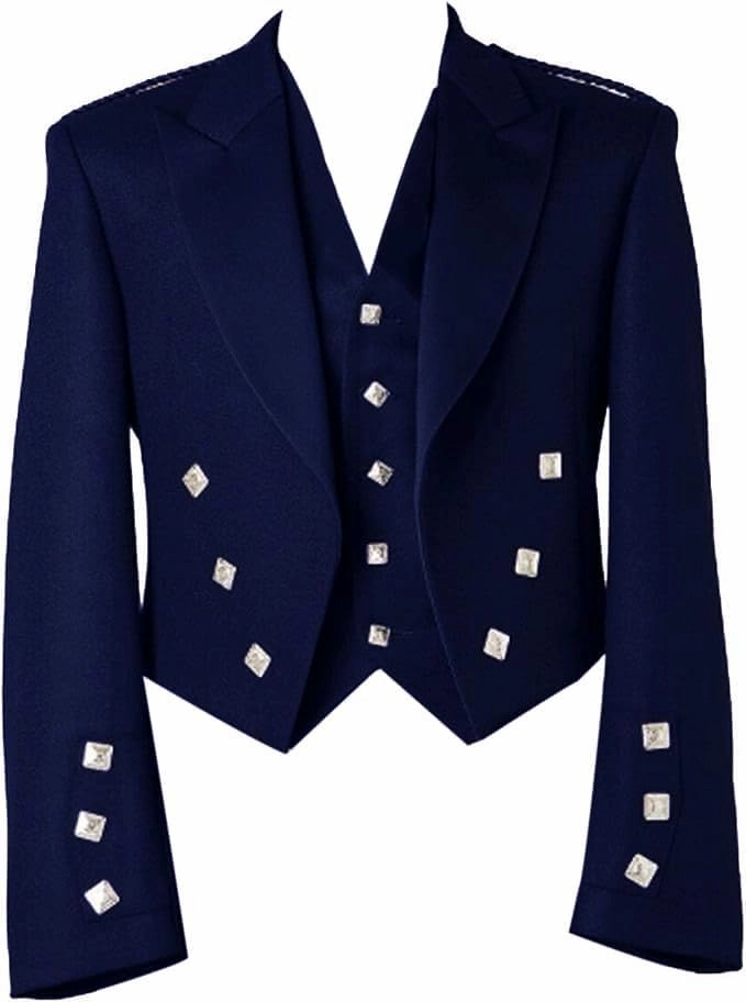 Prince Charlie Jacket with Waistcoat for Men – Traditional Scottish Highland Dress for Formal Occasions