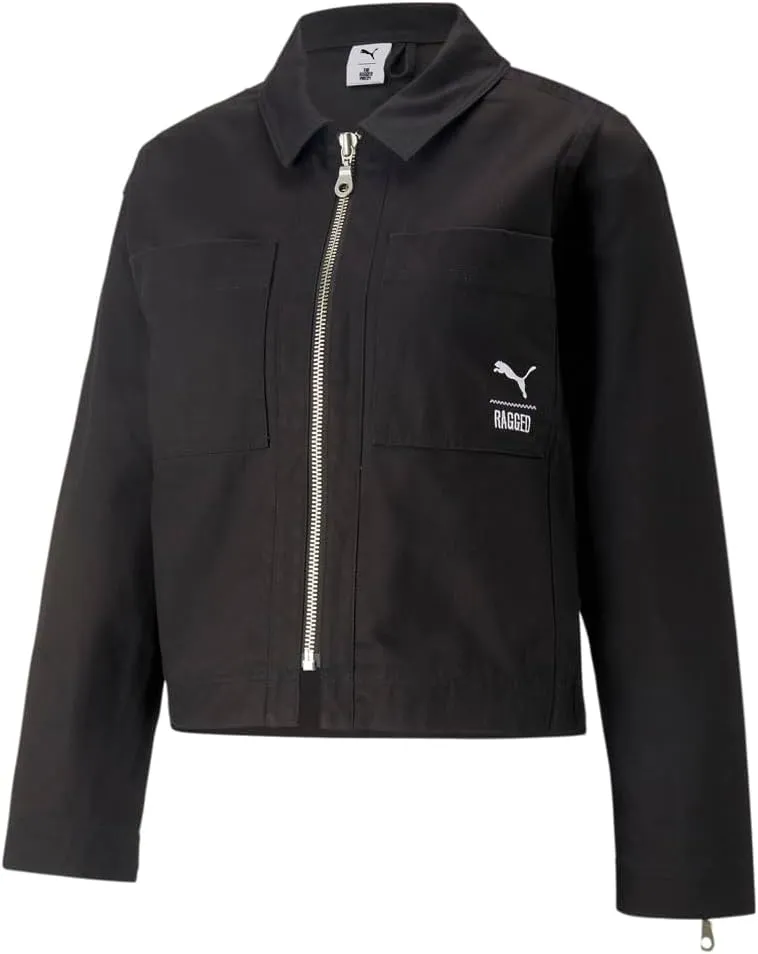 PUMA Womens Trp X Twill Jacket Athletic Outerwear Casual - Black - Size S