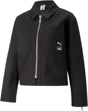 PUMA Womens Trp X Twill Jacket Athletic Outerwear Casual - Black - Size S