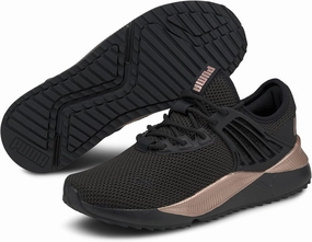 PUMA Womens Pacer Future Sneaker, PUMA Womens Black-Rose Gold, 6.5