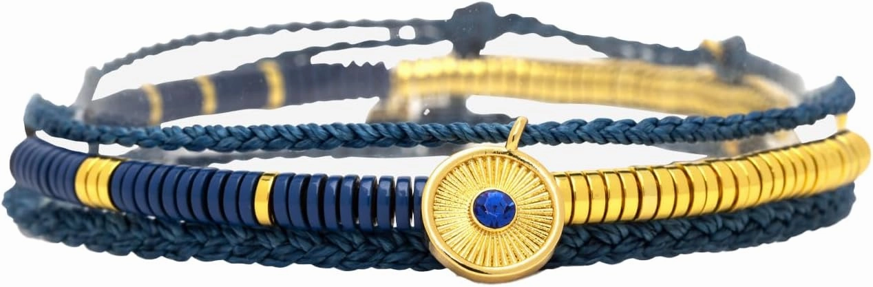 Pura Vida Bracelet Clear Vision Bracelet Stack, 3 Stackable Bracelets for Women