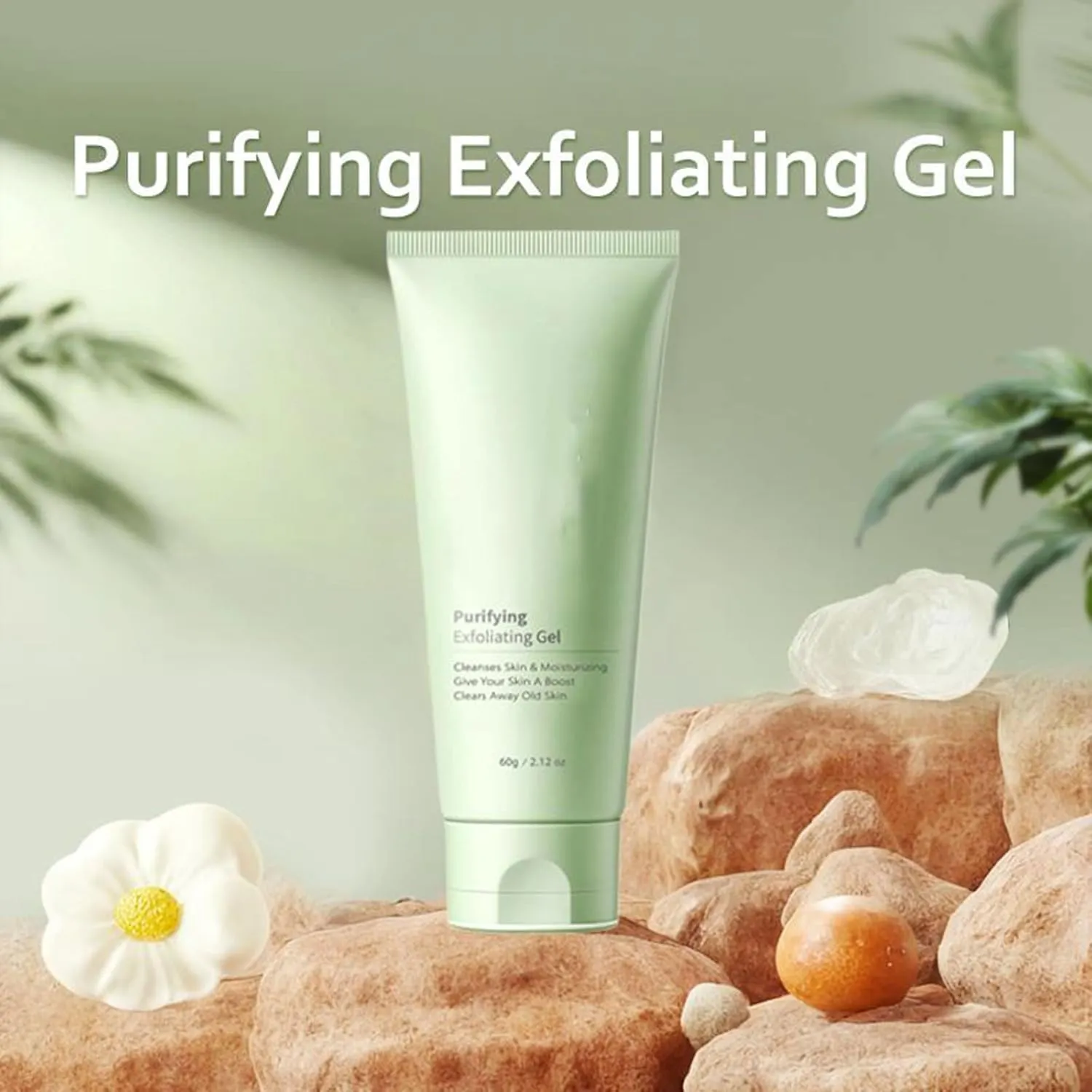 Purifying Exfoliating Gel, Purifying Exfoliating Gel Moisturizing Cleanses Skin Give, Deep Cleansing Exfoliating Face Scrubber For Men and Women (1pc)
