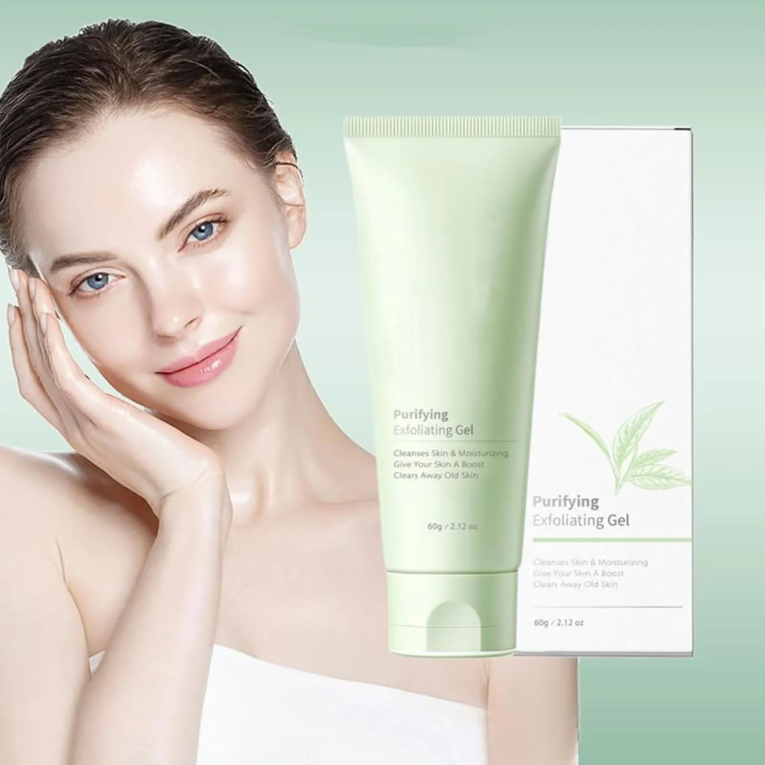 Purifying Exfoliating Gel, Purifying Exfoliating Gel Moisturizing Cleanses Skin Give, Deep Cleansing Exfoliating Face Scrubber For Men and Women (1pc)