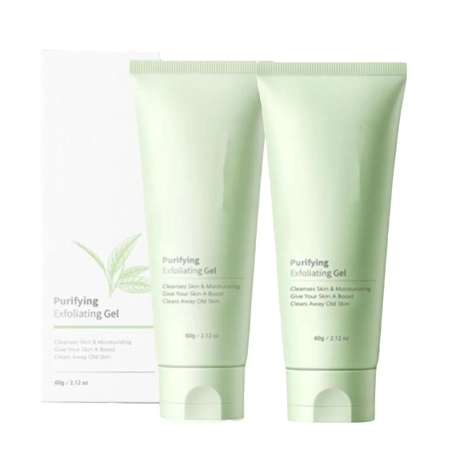 Purifying Exfoliating Gel, Purifying Exfoliating Gel Moisturizing Cleanses Skin Give, Deep Cleansing Exfoliating Face Scrubber For Men and Women (2pc)