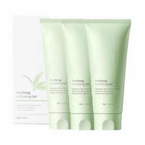 Purifying Exfoliating Gel, Purifying Exfoliating Gel Moisturizing Cleanses Skin Give, Deep Cleansing Exfoliating Face Scrubber For Men and Women (3pc)