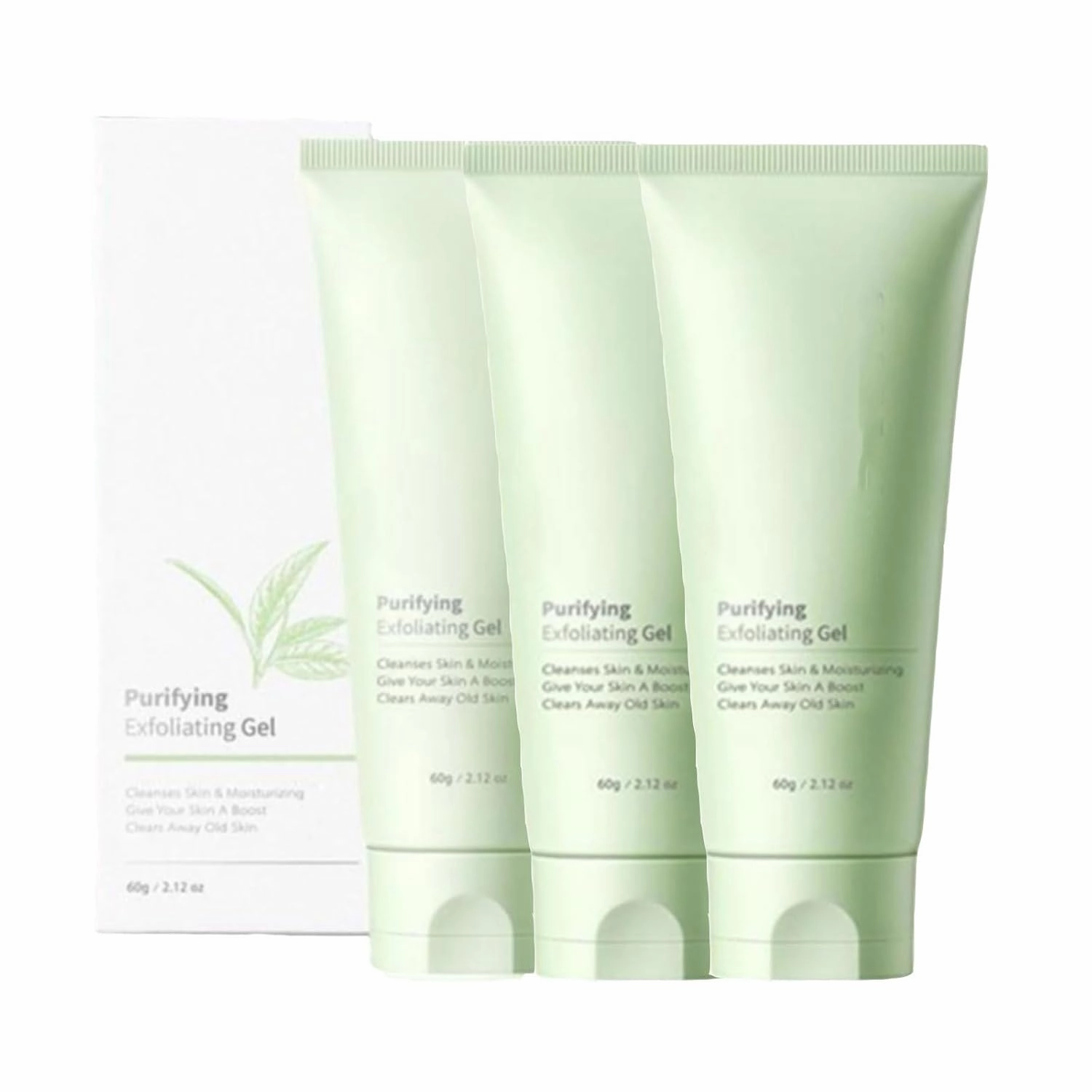 Purifying Exfoliating Gel, Purifying Exfoliating Gel Moisturizing Cleanses Skin Give, Deep Cleansing Exfoliating Face Scrubber For Men and Women (3pc)