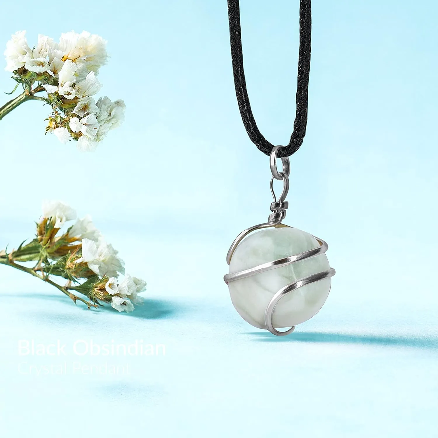 PYOR Serpentine Crystal Jewelry Tumbled Necklace Chakra Pendant For Men & Women Necklaces Spiritual Handmade Stones Rock Necklace Gifts For Him & Her Good Luck Prosperity Gemstones Authentic Stone