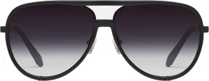 Quay - Sunglasses for Men & Women, Aviator Lenses with UV Protection (High Profile, Matte Black)