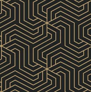 Rachel Zoe Black Ramsey Peel & Stick Wallpaper